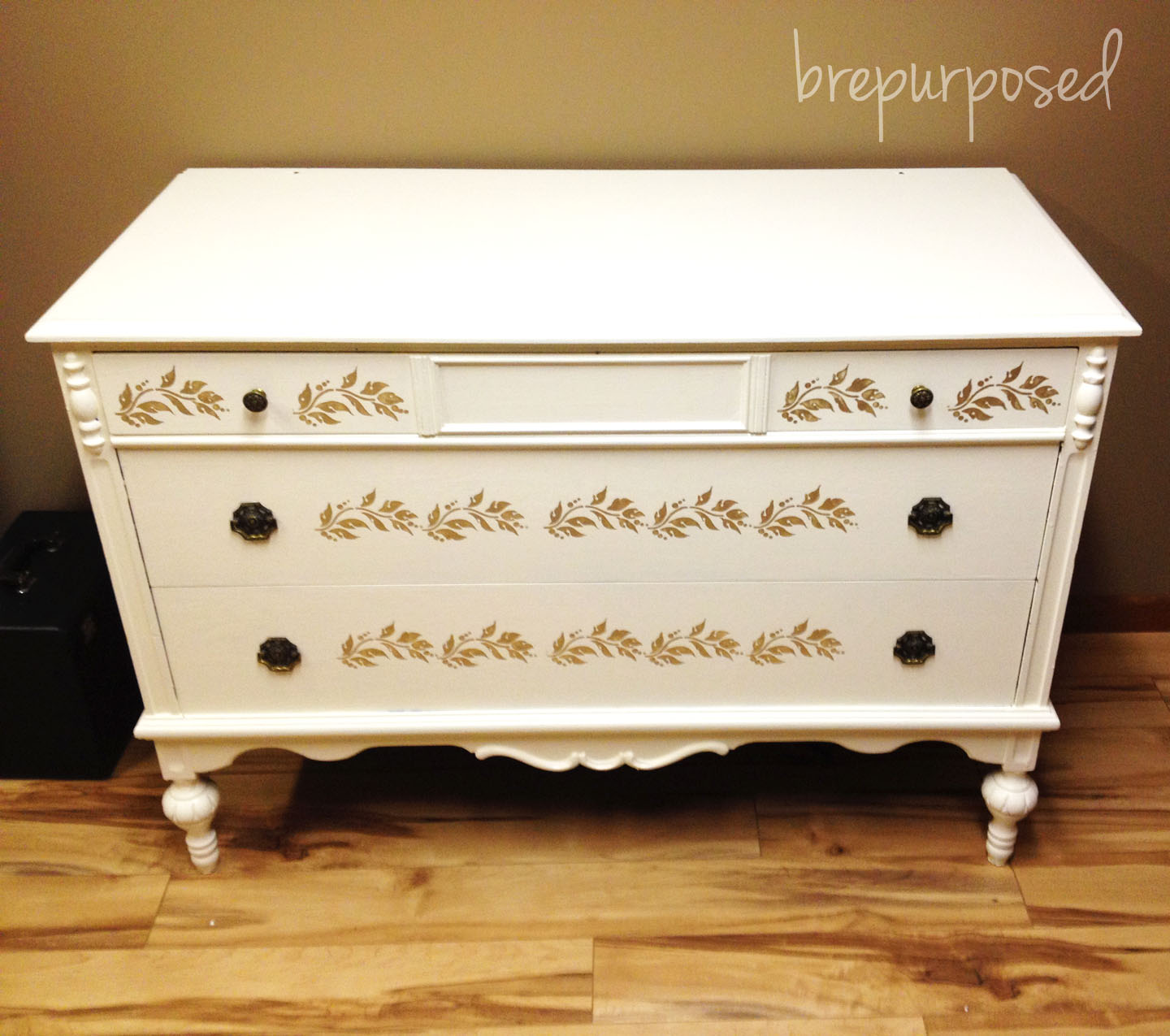 Stenciled Dresser - BREPURPOSED