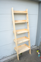 How to Build a DIY Leaning Ladder Shelf (Step by Step Guide) - BREPURPOSED